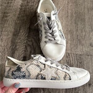 New Vintage Havana Bianca Snake Print Sneakers